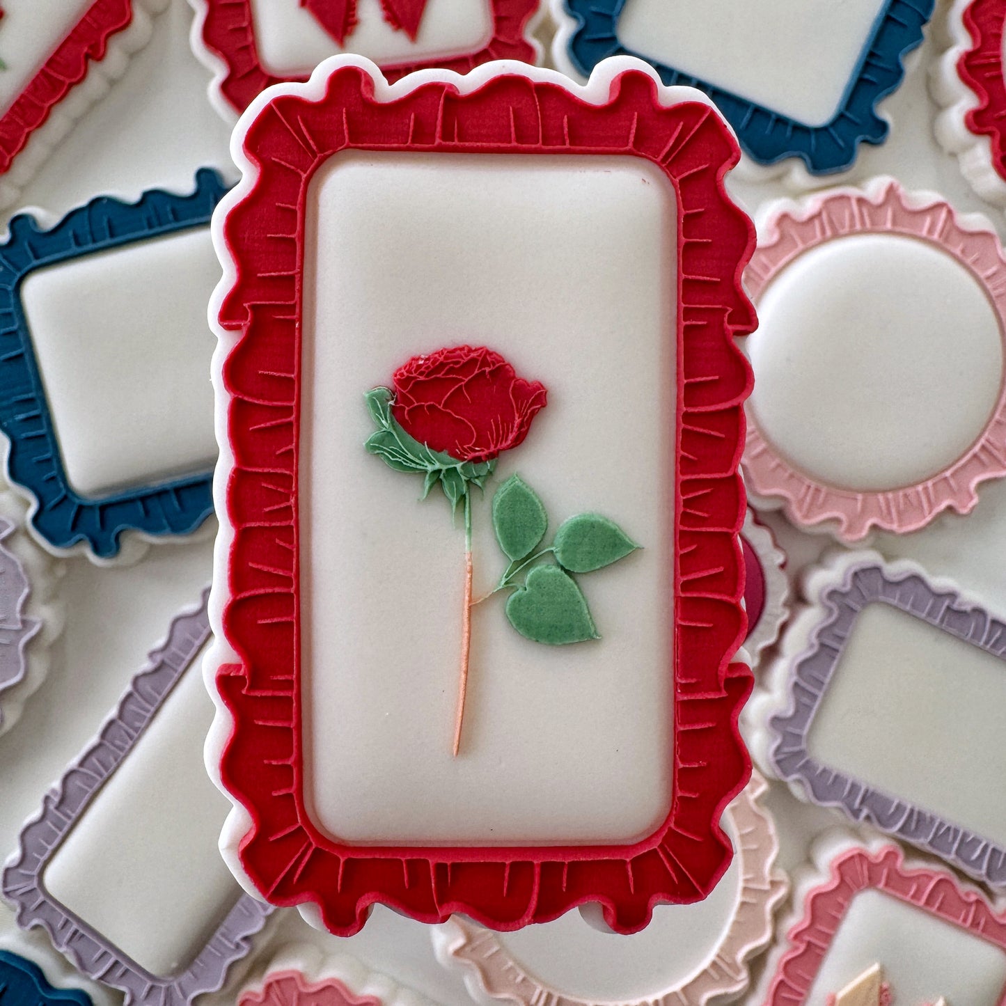 Mini Rose Cookie Stamp & Cutter