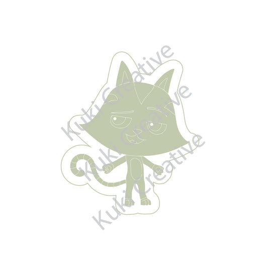 Gabby Dollhouse Catrat Cookie Stamp & Cutter