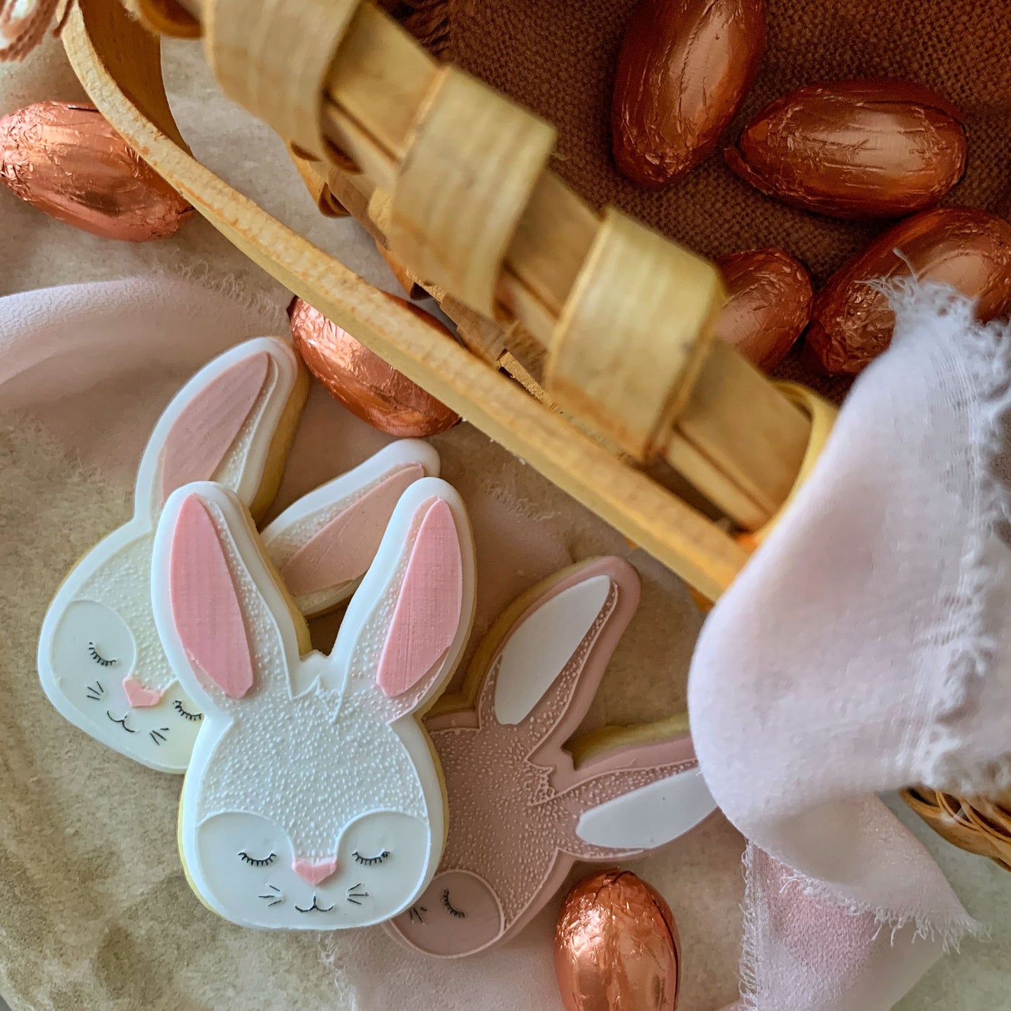 Cute Bunny Head Cookie Stamp and Cutter