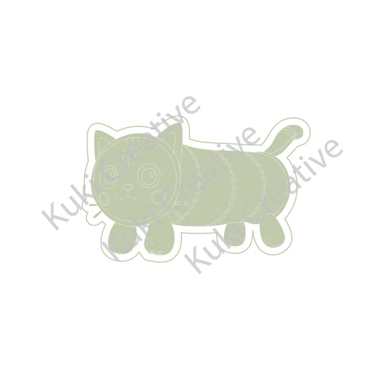 Gabby Dollhouse Pillow Cat Cookie Stamp & Cutter