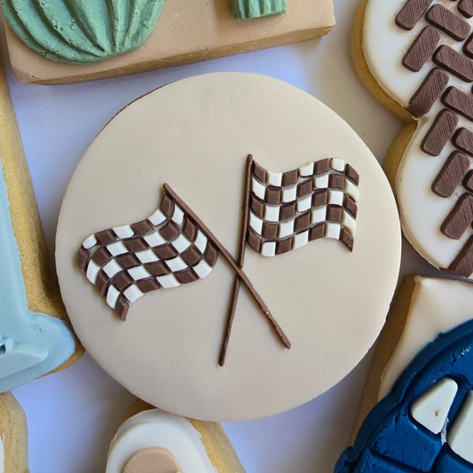 Racing Flags Cookie Stamp