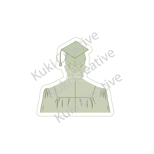 Boy Graduation Cookie Stamp & Cutter