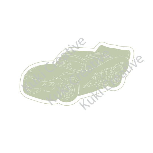 Lightning Mqueen Cookie Stamp & Cutter