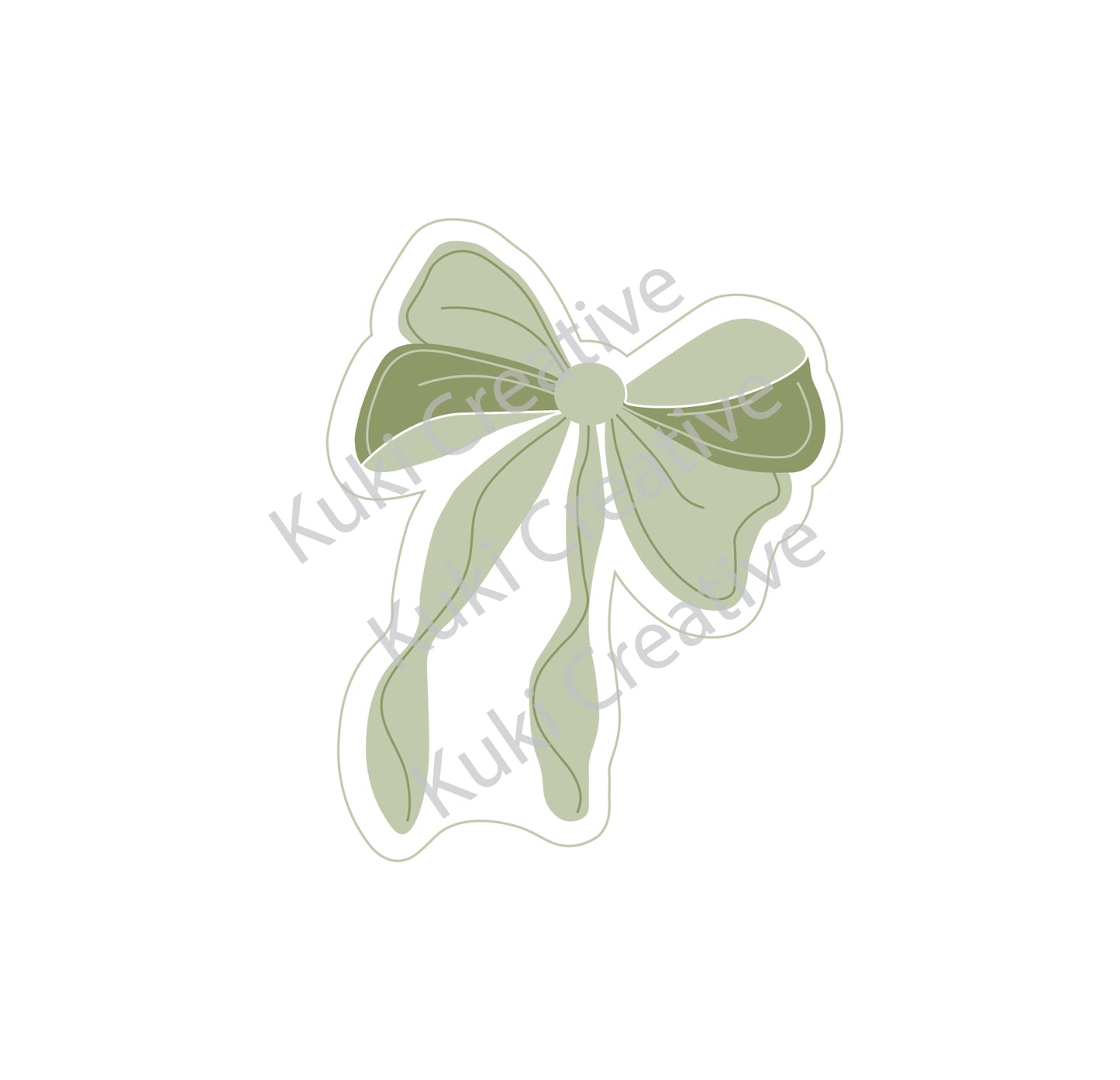 Flowy Bow Cookie Stamp & Cutter