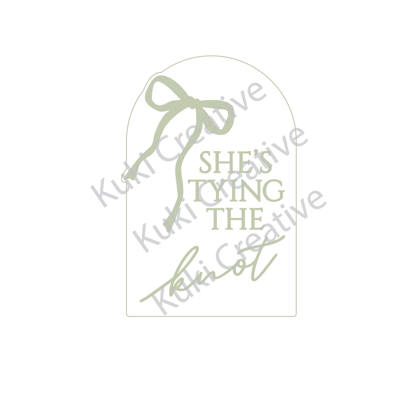 She's Tying the Knot Arch Cookie Stamp & Cutter
