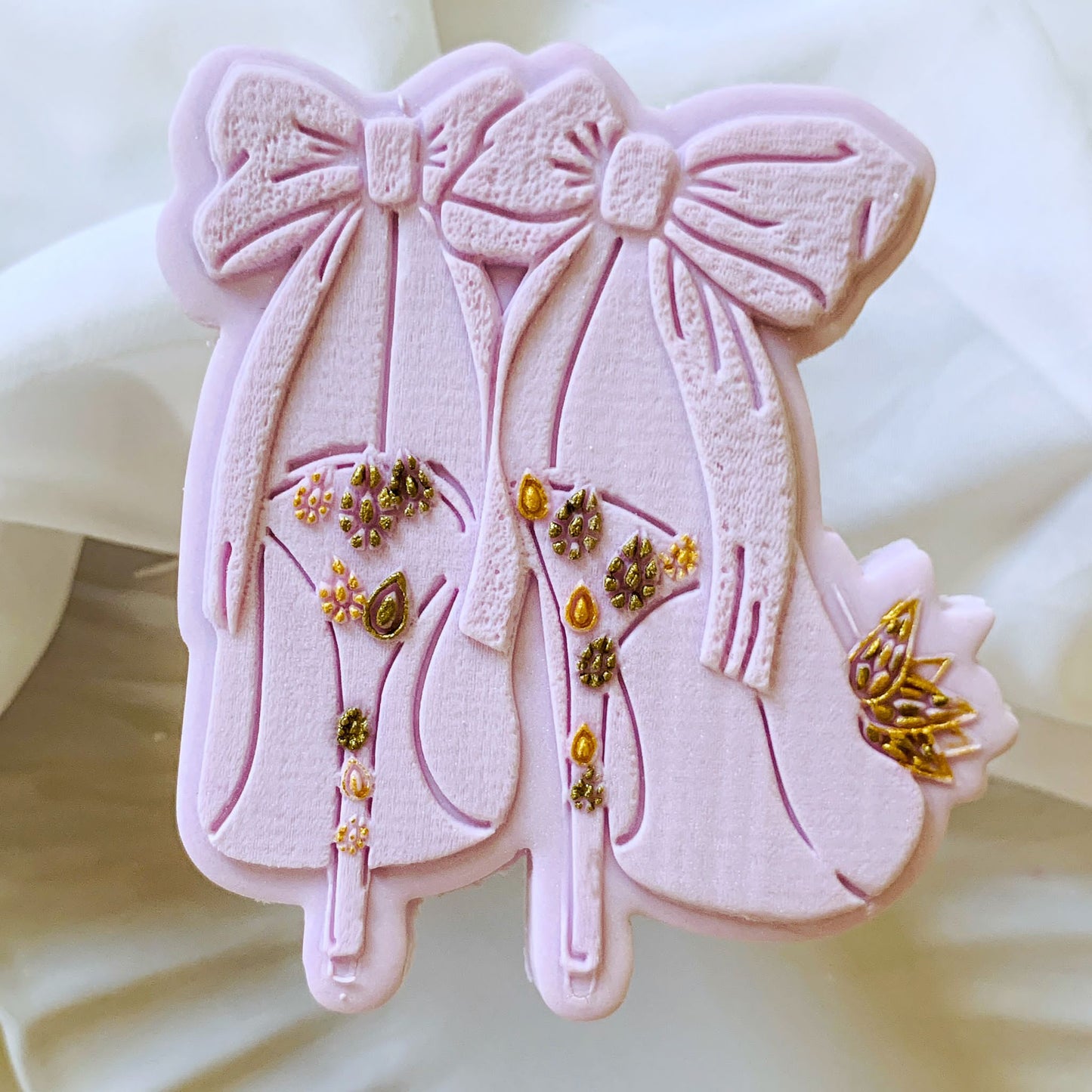 Large Glam Bride Heel Cookie Stamp & Cutter