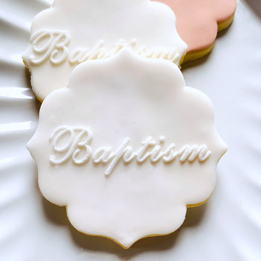 SALE - Baptism Cookie Debosser Stamp