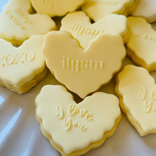 Mini Love Notes Cookie Stamp & Cutter set