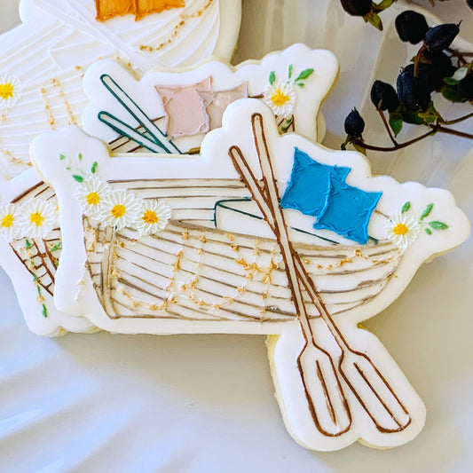 SALE - Paddle Boat Cookie Stamp & Cutter