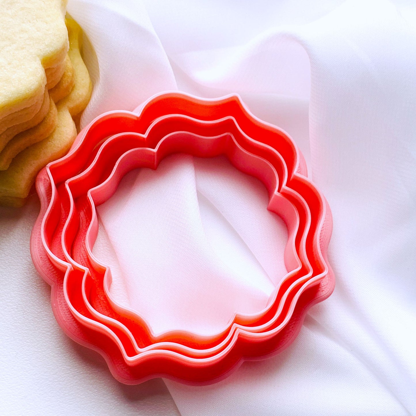 9cm Decorative Circle Cookie Cutter