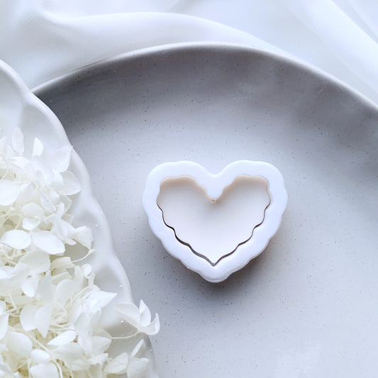 5cm Wavy Love Heart Cookie Cutter