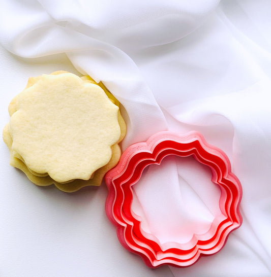 9cm Decorative Circle Cookie Cutter