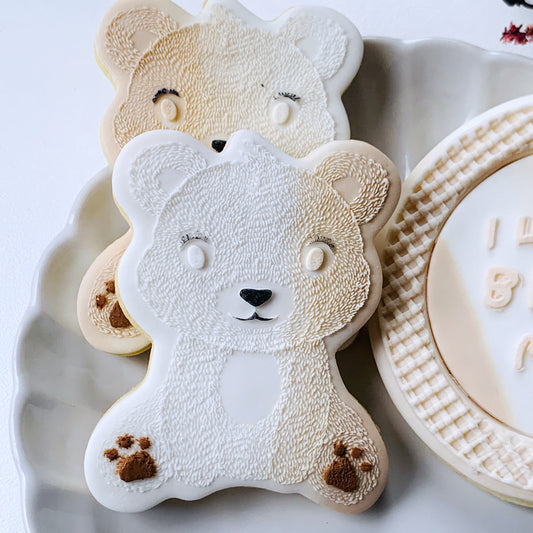 SALE - Teddy Bear Cookie Stamp and Cutter