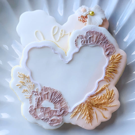 Floral Heart Cookie Stamp & Cutter