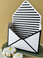 Envelope Gift Box - White Black stripe