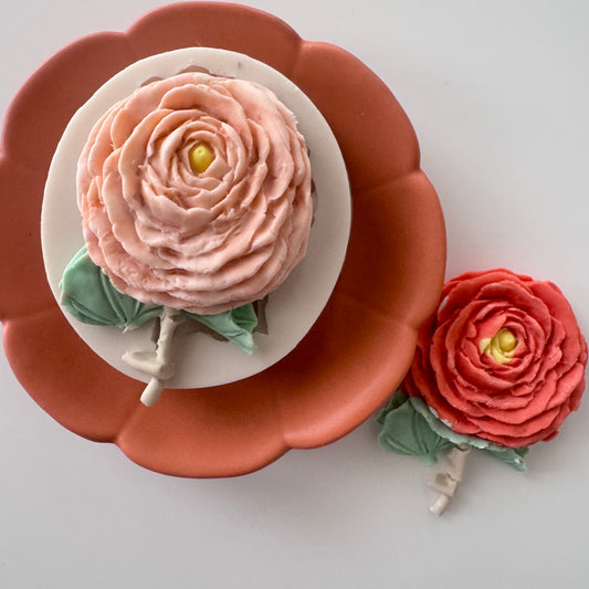 Rose with Stem Silicone Mould