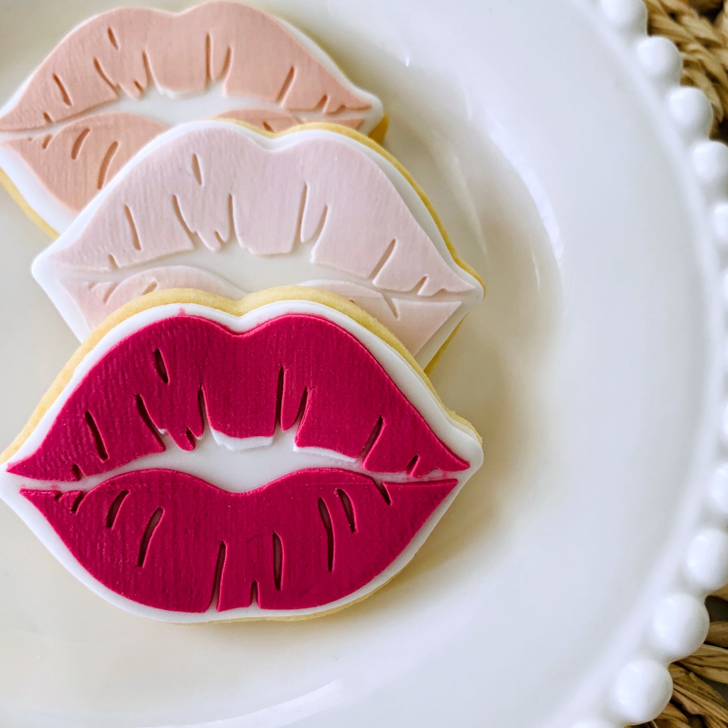 Lips Cookie Stamp & Cutter