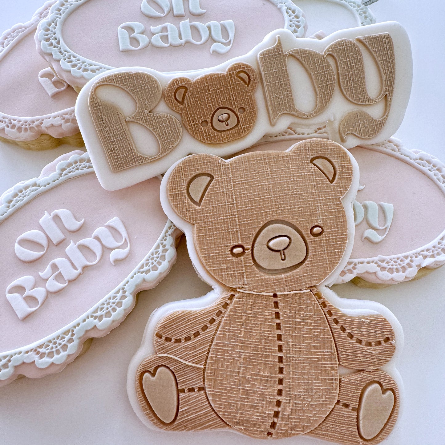 Linen Baby Cookie Stamp & Cutter