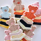 Linen Teddy on Books Cookie Stamp & Cutter