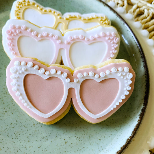 Glam Love Heart Sunglasses Cookie Stamp & Cutter