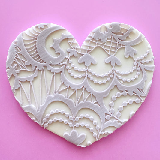 Lace Pattern Cookie Stamp