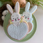 Bunny With Textured Heart Cookie Stamp and Cutter