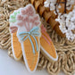 Carrot With Bow Cookie Stamp and Cutter