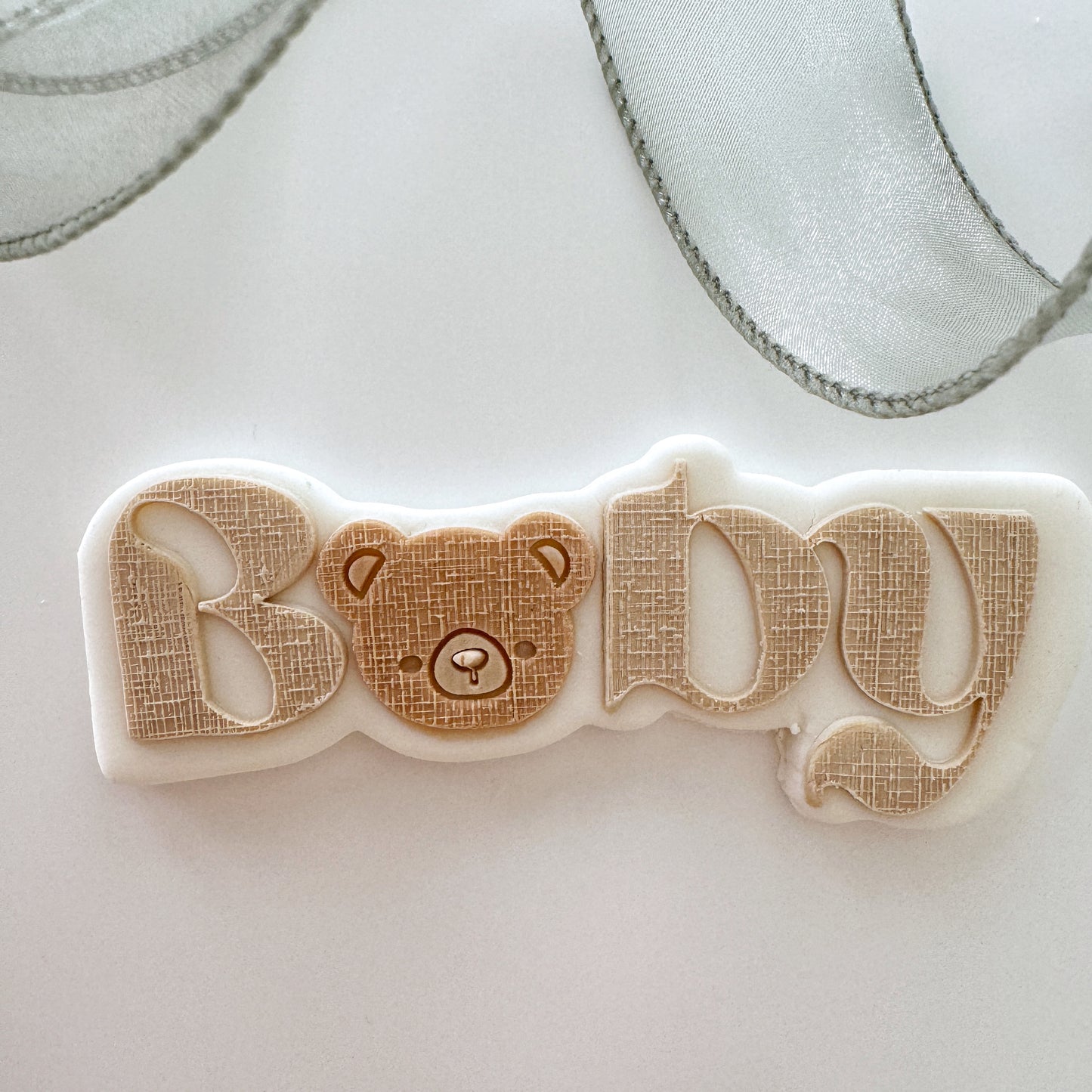 Linen Baby Cookie Stamp & Cutter