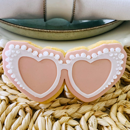 Glam Love Heart Sunglasses Cookie Stamp & Cutter