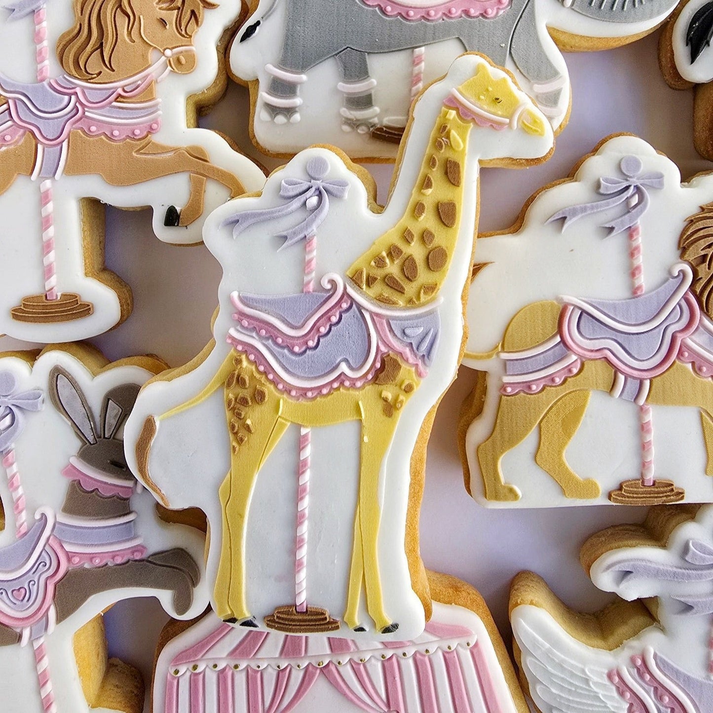 Carousel Giraffe Charmer Cookie Stamp & Cutter