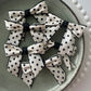 Black & White Satin Spot Pre tied bows (10pk)