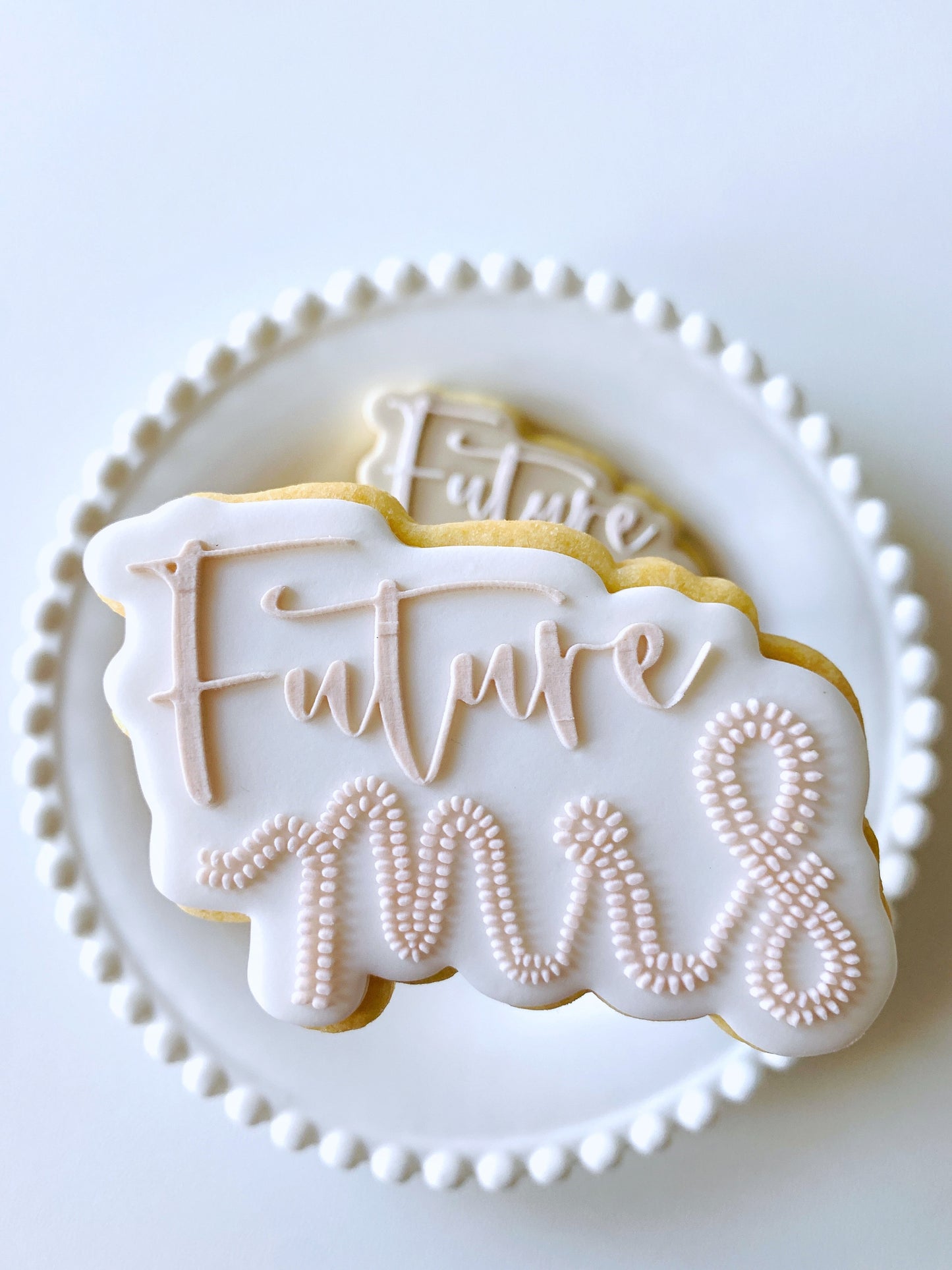 Beaded Future Mrs Cookie Stamp & Cutter