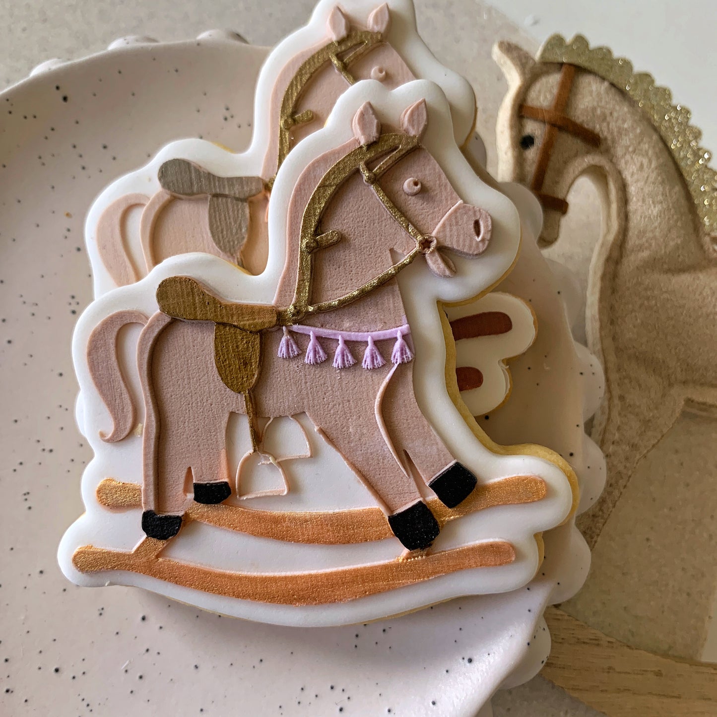 Standard Rocking Horse Cookie Stamp & Cutter