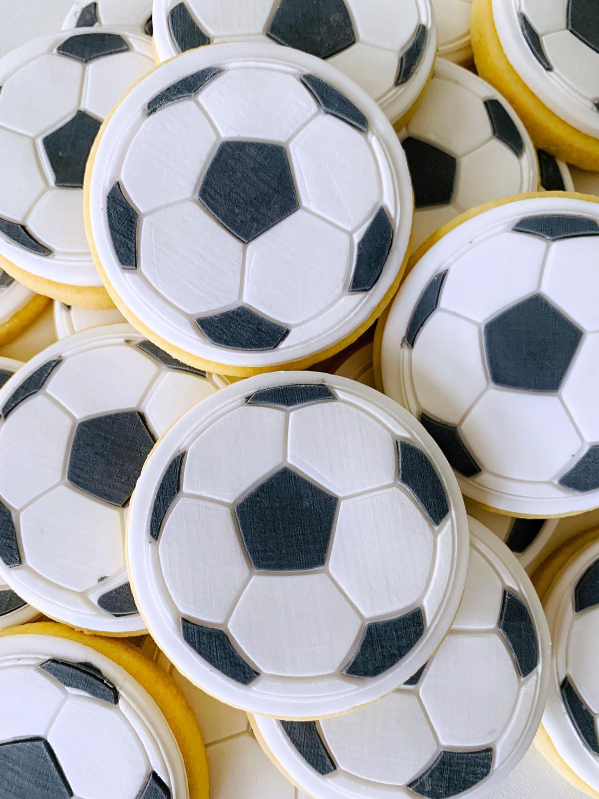 Soccer Ball Cookie Stamp & Cutter