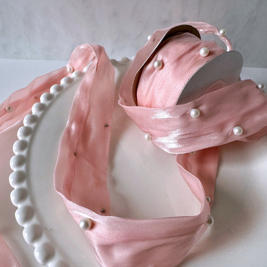 Pearl Silk Ribbon - Pink