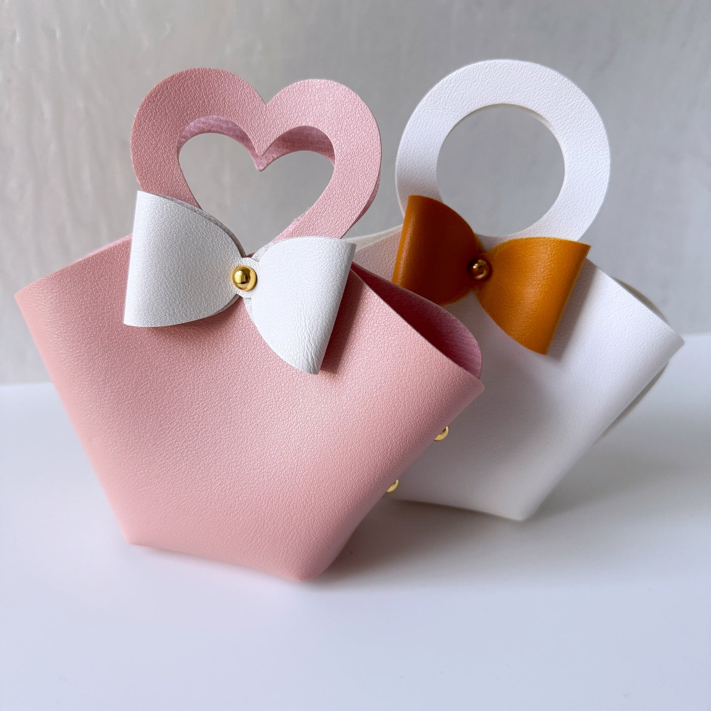 Mini Heart Handle Gift Bag 3pk - Pink