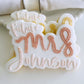 Personalised Beaded Future Mrs Cookie Stamp & Cutter