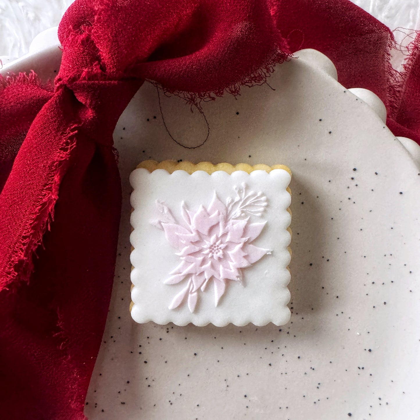 Petite Poinsettia Cookie Stamp & Cutter