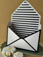 Envelope Gift Box - White Black stripe