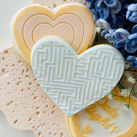 Maze Heart Cookie Stamp & Cutter
