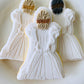 Woman in Frilled Sleeve Dress Cookie Stamp & Cutter