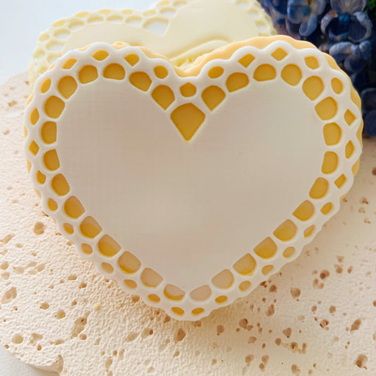 Frilled Edge Heart Cookie Stamp & Cutter