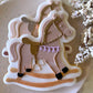 Standard Rocking Horse Cookie Stamp & Cutter