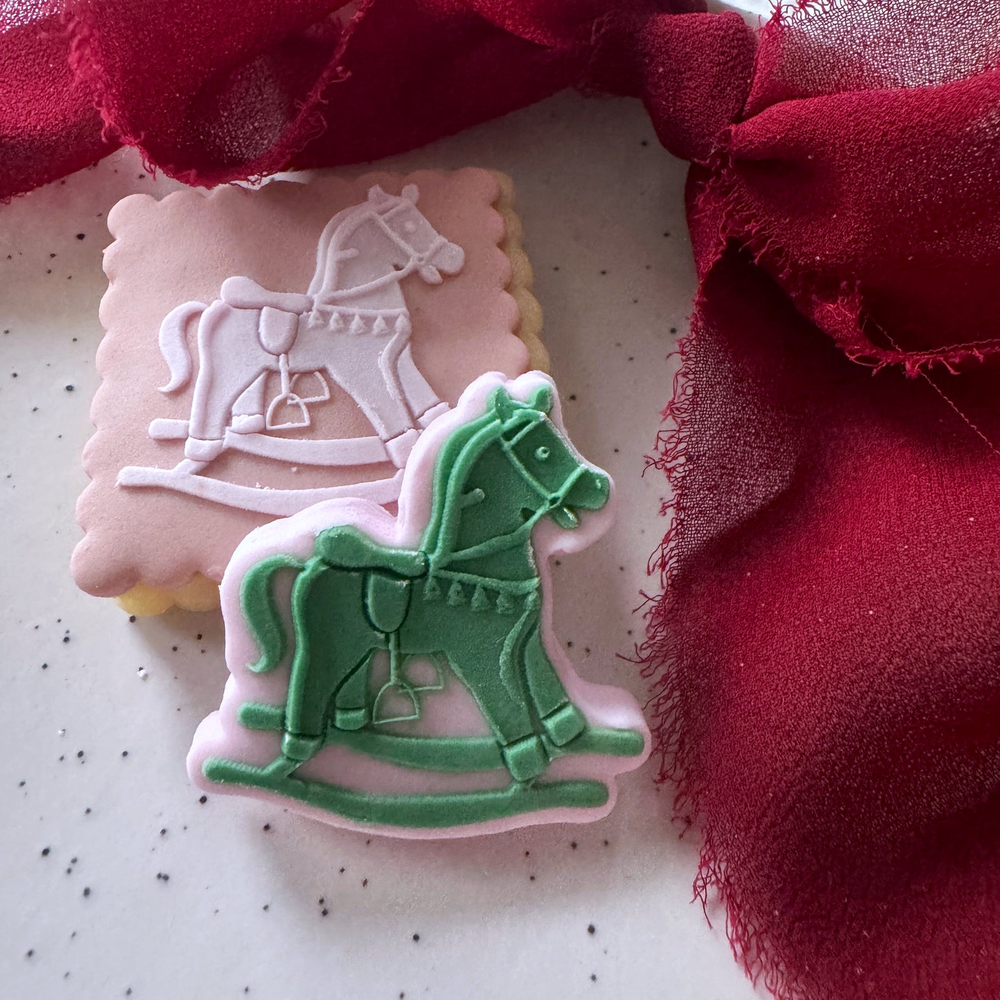 Petite Rocking Horse Cookie Stamp & Cutter