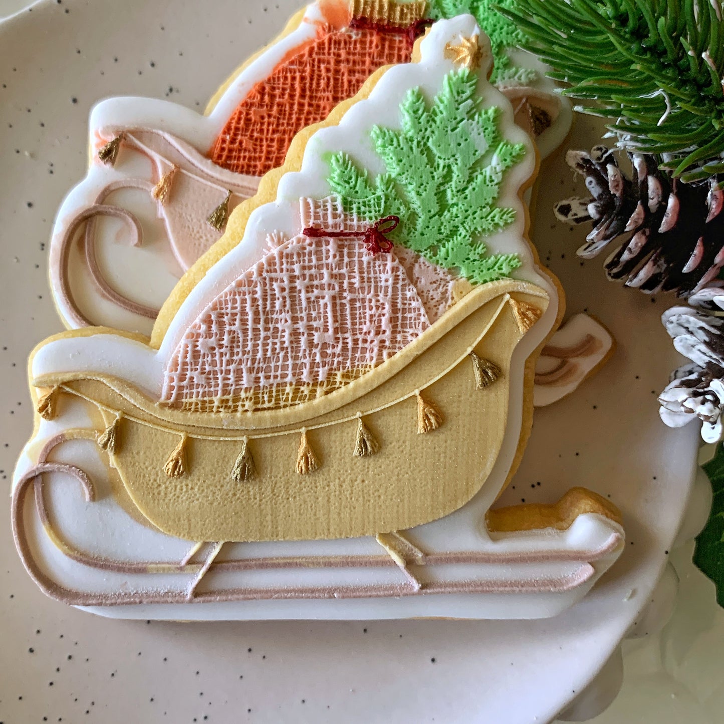 Christmas Sleigh Cookie Stamp & Cutter
