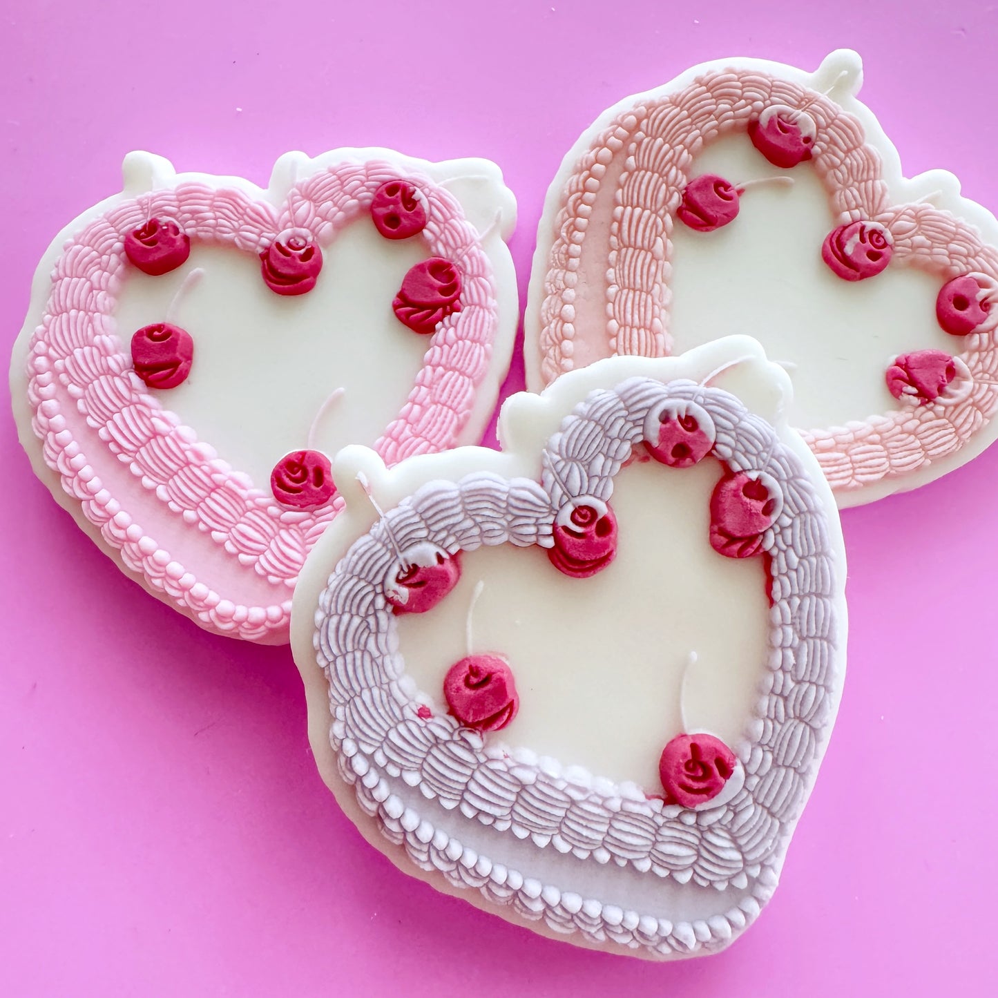 Mini Heart Cake Cookie Stamp & Cutter