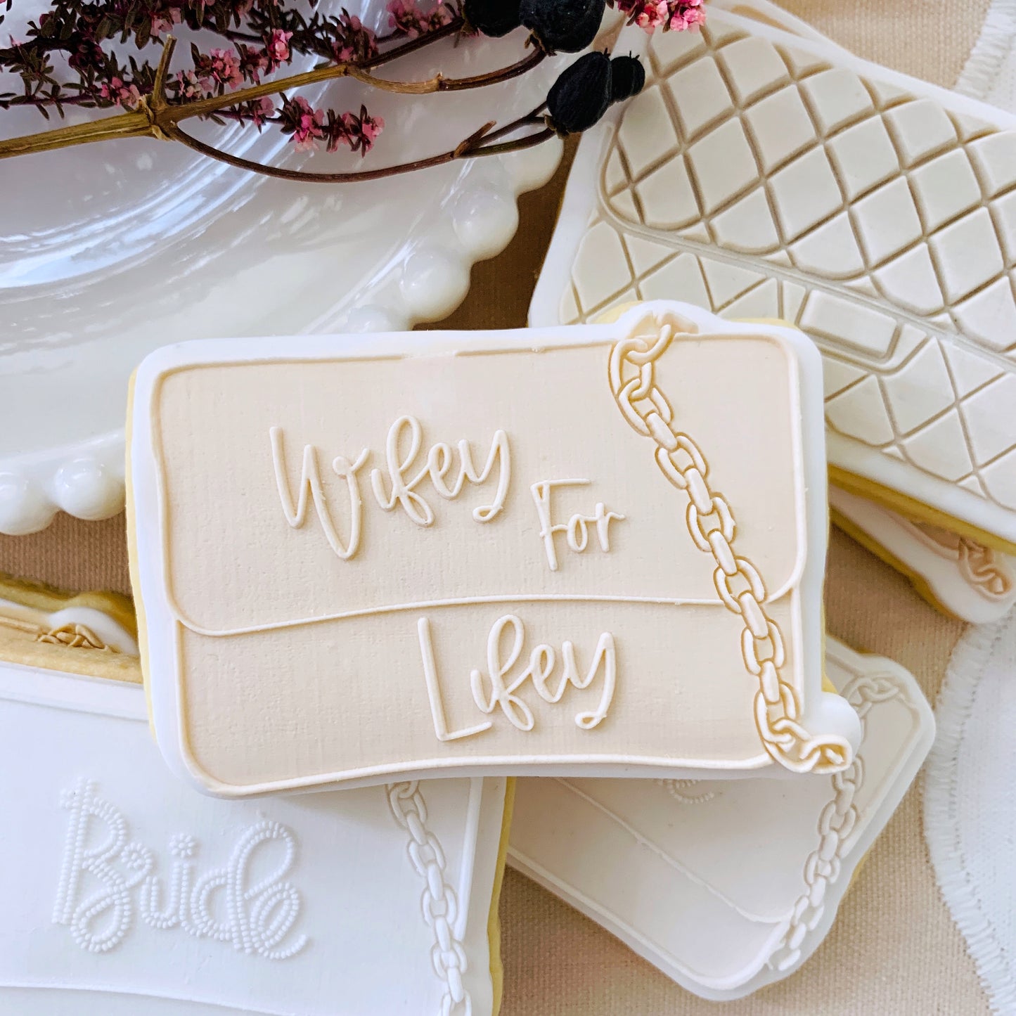 Wifey for Lifey Bag Cookie Stamp & Cutter