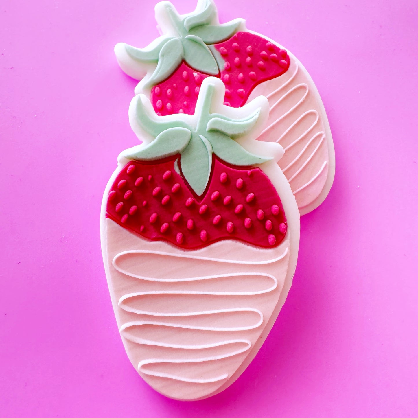 Mini Chocolate Coated Strawberry Cookie Stamp & Cutter