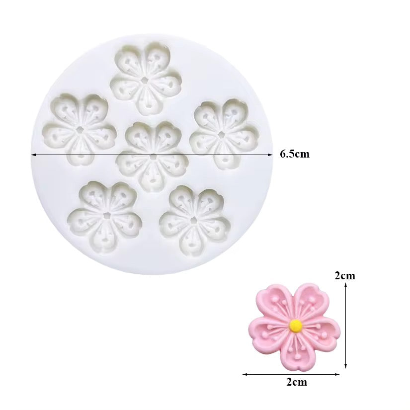 5 Petal Flower Silicone Mould