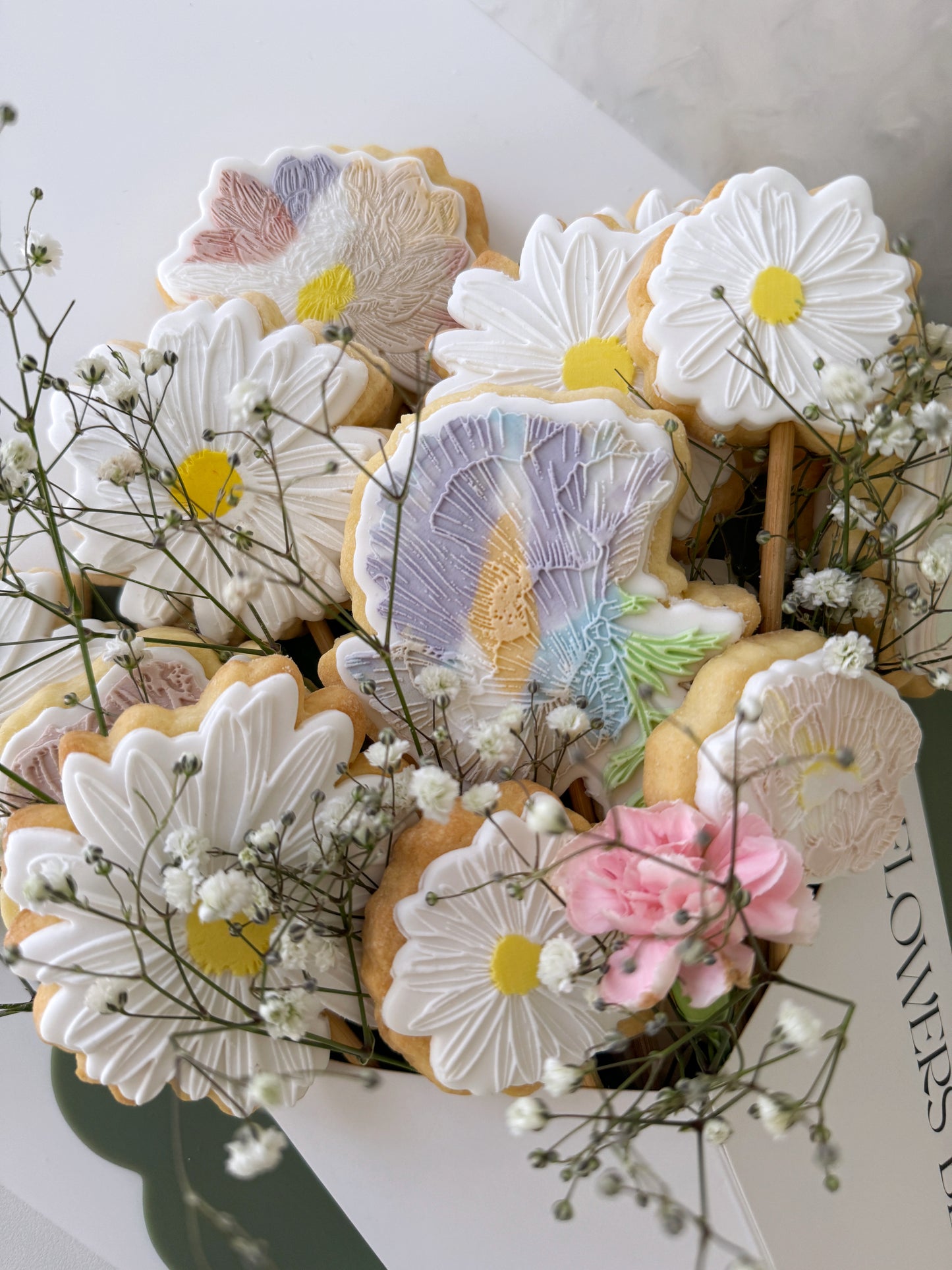 Cookie Bouquet Boxes 2pk - White